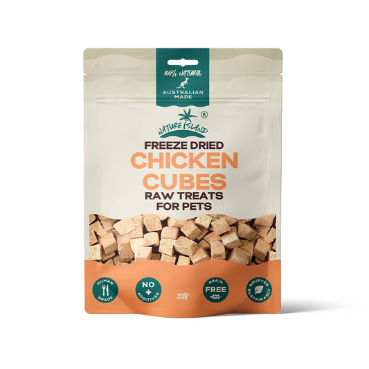 Freeze Dried Chicken Breast Cube Raw treats 80g for Pets