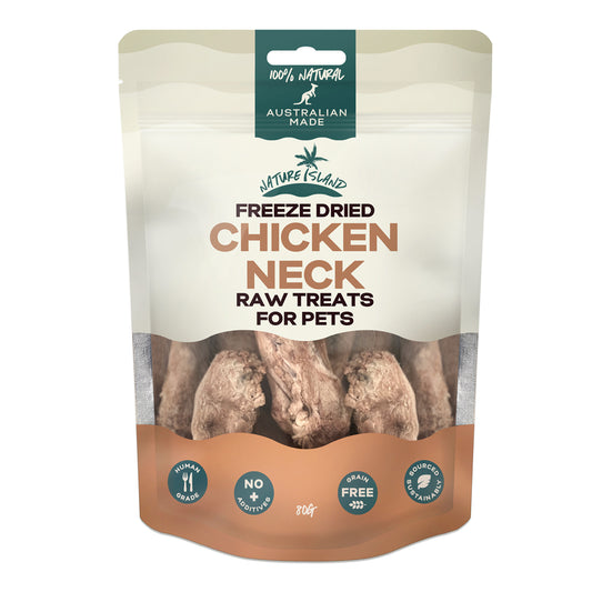Freeze Dried Chicken Neck Raw treats 80g for Pets